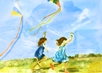 37 - Kite Runners - Watercolour - Diane Poole.JPG